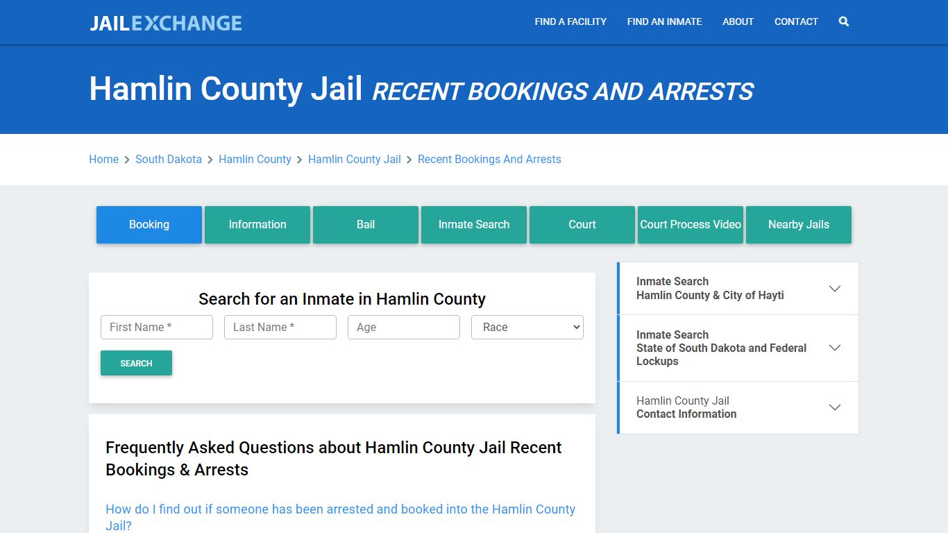 Hamlin County Jail Recent Bookings And Arrests - Jail Exchange