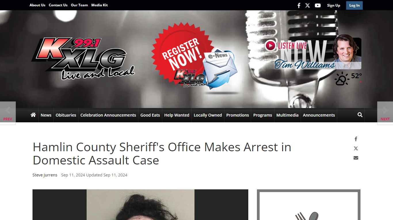 Hamlin County Sheriff's Office Makes Arrest in Domestic Assault Case